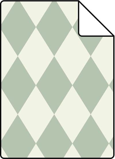 Proefstaal ESTAhome behang ruiten mintgroen - 26.5 x 21 cm - 131933-S