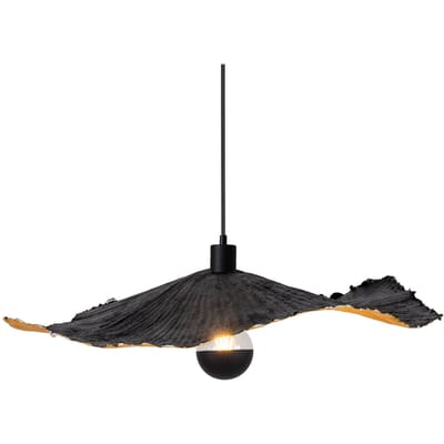 Näve Hanglamp Crazy Paper, zwart-goud, Ø 56cm