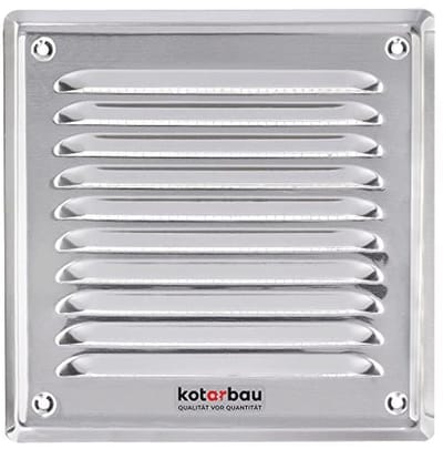 Ventilatierooster 165 x 165 mm RVS - Insectenwerend & Corrosiebestendig voor Ventilatie