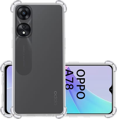 Hoesje - Geschikt voor OPPO A78 5G - Sterk & Shockproof - Siliconen Case - Back Cover - Telefoon Hoes Shock Proof - Transparant