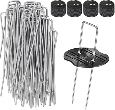Tentharingen Metaal - 30 stuks Tentharing +30 bufferringen - Tormharing Grondpen - Tentharing - Haringen Tent Kamperen en Survival - Grondpennen Aluminium - kampeerharingen - voor strandhangmatten, luifels, regenzeilen, tuinieren - Zilver