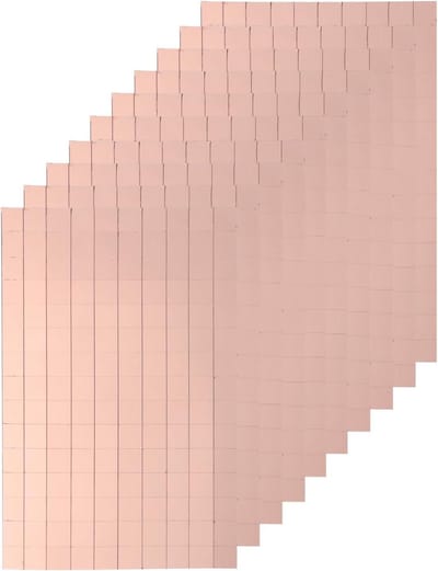 Allecta - Zelfklevende Roségouden Spiegelmozaïektegels, 1500 stuks, 10 x 10 mm, KTV Decoratie