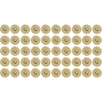 50 Stuks Magnetische Tas Sluitingen Sterk Roestvrij Staal Gladmakend Wijdverspreid Gebruikte Magneetknopen voor Broeken beige