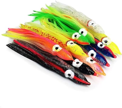 30 Stuks Multi-Color Zachte Octopus Aas voor Vissen, Squid Aas, Visskirts en Zeevisserij Accessoires