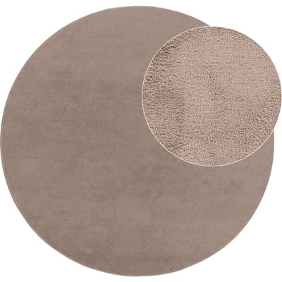 Tapijt Calissa taupe 80 cm rond