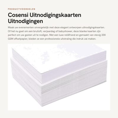 Dailygoods- Uitnodigingskaarten 100 stuks - Blanco - Enveloppen - Karton Papier - 200 GSM - 13 x 18 cm - Perfect voor Feesten - Uitnodigingen