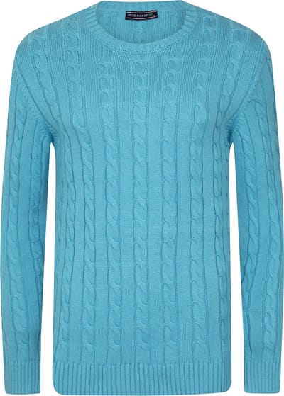 Felix Hardy Gebreide Trui - Sweater Heren Babyblue - 2Xl