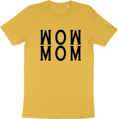 Dames T Shirt - Moeder is Geweldig - Geel - Maat XS