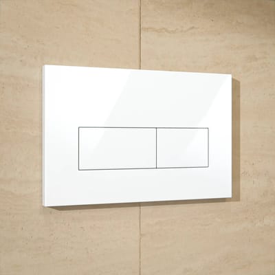 Mirlux Bedieningsplaat - Glanzend wit- ABS Kunstof DualFlush