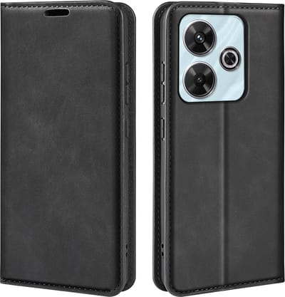 MobyDefend Hoesje - Geschikt voor Xiaomi Redmi 13 4G - Luxe Wallet Bookcase (Magnetische Sluiting) - Zwart
