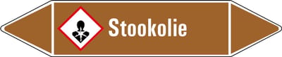 Stookolie leidingmarkering op vel 75 x 17 mm - 8 per vel