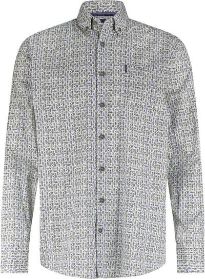 State Of Art Overhemd Leafs Blauw - Maat L - Heren - Overhemden Casual