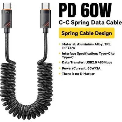Essager Auto Lente Type C Kabel Voor iPhone 16 1514 Xiaomi Samsung 100 W PD Snel Opladen Voor Macbook iPad Type C naar Type C Kabel
