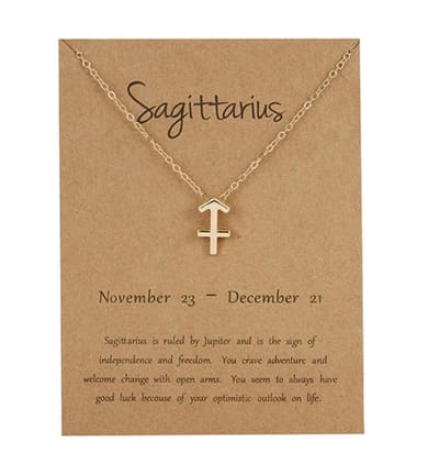 Cabantis Horoscoop-Ketting|Horoscoop|Ketting Dames|Ketting Heren| Goudkleurig|Sagittarius|Boogschutter