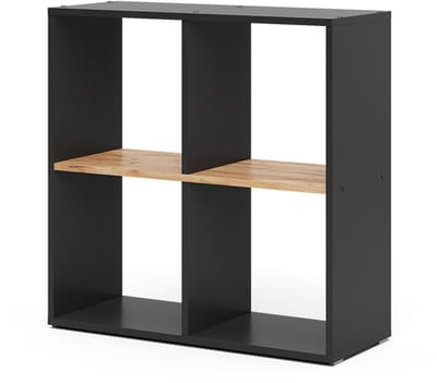 Vicco Tetra Ruimteverdeler – 72 x 72.6 cm Antraciet/gouden eik