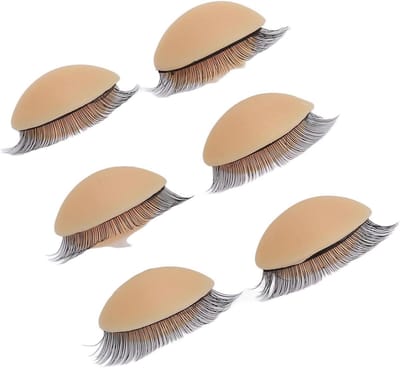 3 Paar Dubbele Wimpers Oogleden Vervangen Beige - Mannequinhoofd Oefen.