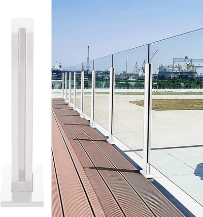 Glazen Balustrade - Glazen Reling - Buitenruimte Afschermen - Roestvrij Staal - 60-150 cm - Zilverkleurig