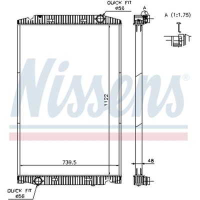 Radiator, motorkoeling NISSENS 63329A