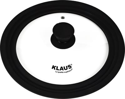 Klaus Universele glazen deksel met siliconen rand - voor pannen van 16cm/18cm/20cm