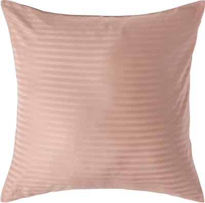Homescapes Satijn Streep Katoen Kussensloop 60x60 cm – Taupe-beige – 100% Egyptisch Katoen – Draaddichtheid 330