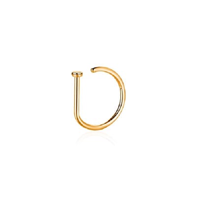 WiseGoods Luxe Kunst Neuspiercing Dames & Heren - Neusring - Neus Piercing - Piercings - Sieraad - Cadeau - Sieraden - RVS - Goud