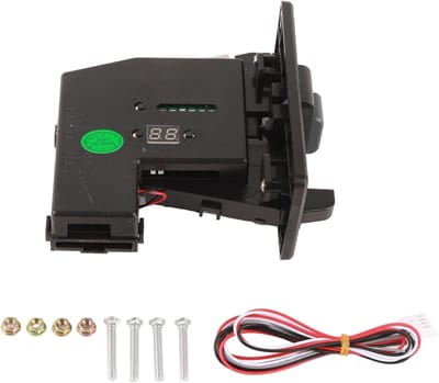 Muntinwerper - Coin acceptor - Automaten - Ondersteunt 6 munten - 95% nauwkeurigheid - Zwart