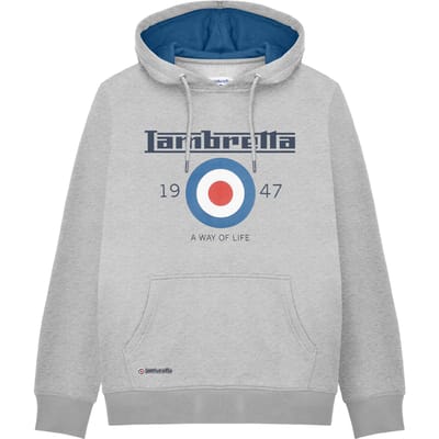 Lambretta Heren AW24 Target Hoodie (Grijze Mergel)