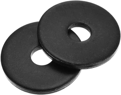80 stuks koolstofstalen platte afdichtingen, M5 x 20 x 2 mm, zwart geoxideerde sluitring, afdichtringen, platte ring voor schroeven, bouten, machinereparatie, buitenbouw