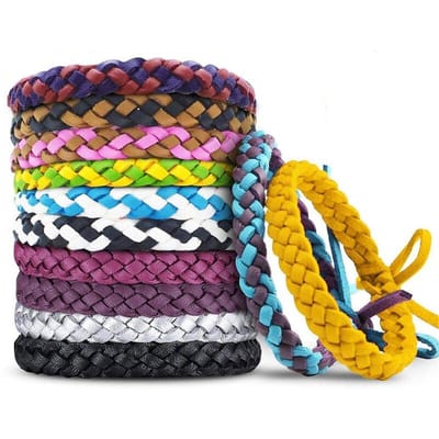 Muggenbandjes - 12 Stuks Insektwerende Armbanden - Met Essentiële Oliën - Voor Kinderen/Volwassenen - Diverse Kleuren
