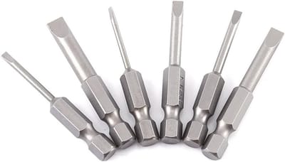 Set van 6 magnetische schroevendraaiers met intaglio en punt, 0.25" en 50mm, voor precisiewerk en reparaties, 2-6mm