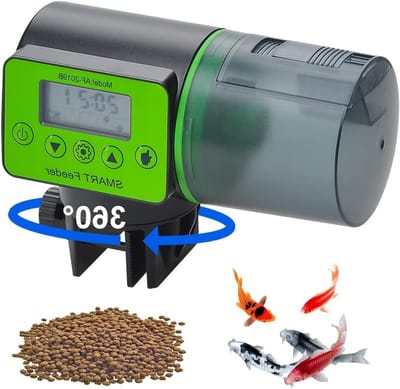 Automatische Voederdispenser voor Aquariums, Vochtbestendig, Tijdgestuurd, Ideaal voor Vakanties en Weekenden, Groene Kleur