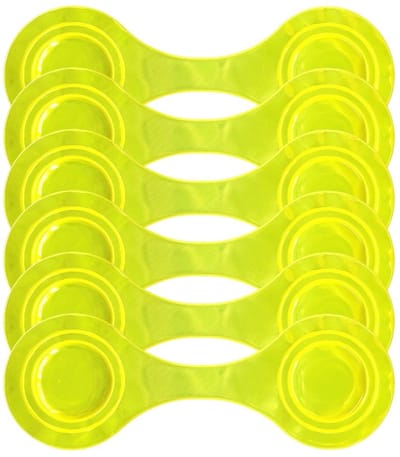 Dailygoods- Reflecterende Magneetclips Set van 6 - Hoogwaardige Reflectoren - Veiligheidsaccessoires voor Fietsen - Draagbaar en Lichtgewicht - Ideaal voor Rugzakken en Kinderwagens - Duurzaam PVC en Magneten - Fietsreflectoren