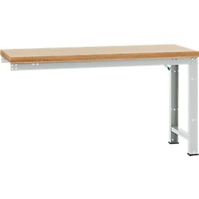 Manuflex aanbouw-werkbank Profi standaard, tafelblad multiplex, 1750 x 700 mm, lichtgrijs