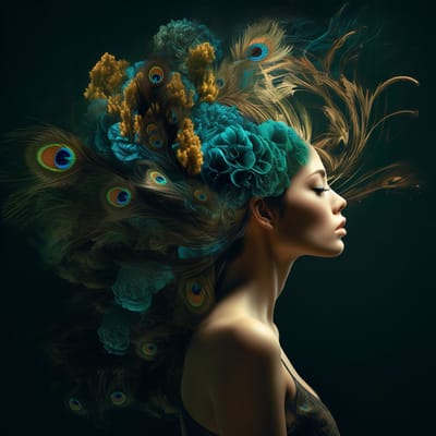 Peacock Queen- Kristal Helder Galerie kwaliteit Plexiglas 5mm. - Blind Aluminium Ophang-frame - Fotokunst - professioneel verpakt en gratis bezorgd- Luxe wanddecoratie