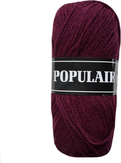 Beijer BV Populair acryl garen - aubergine (58) - naald 3,5 a 4 - 1 bol