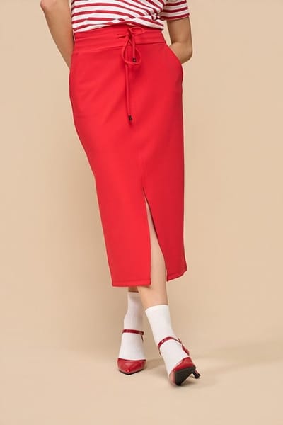 MI PIACE - Bonded Travel Pencil Rok Uni 202780 Red - Maat : S