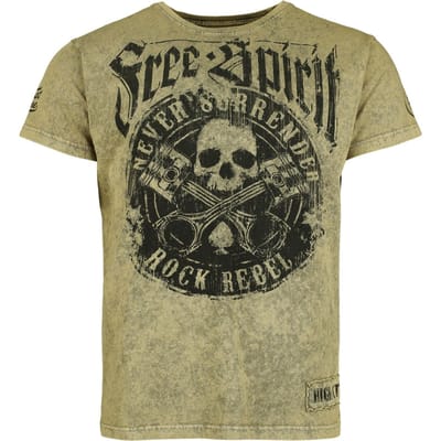 Rock Rebel by EMP - Rock T-shirt - Free Spirit T-Shirt - L tot XXL - voor Mannen - geel
