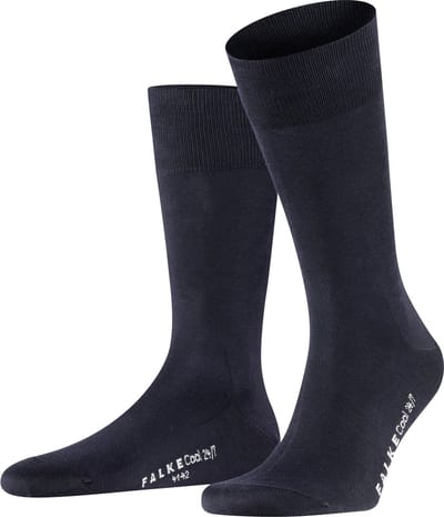 FALKE Cool 24/7 eenkleurig katoen sokken heren blauw - maat 45-46
