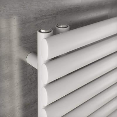 Open Badkamerradiator Wit 1164x600 mm 654W CV & Elektrisch