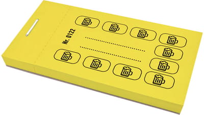 CombiCraft Consumptiekaarten biericoon geel - per 5 boekjes van 50 kaarten