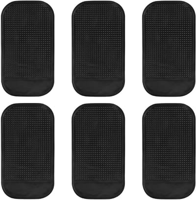 Dailygoods- Antislipmat 6 Stuks - Antislipdashboard - Siliconen Matten - Voor Mobiele Telefoon/Sleutels/Bril - Herbruikbaar - 14 x 8 cm - Dashboardmat