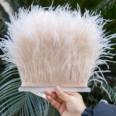 Plume1/5/10Mètres Garnitures de Plumes d'Autruche Moelleuses 8-10CM Ruban Naturel de Plumes d'Autruche pour Fête Mariage Décoration Vêtements Artisanat 1M