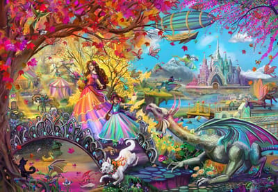 Bluebird Puzzle herfst kasteel festival - legpuzzel 1000 stukjes.