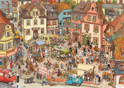 Heye legpuzzel Market Place van Göbel / Knorr, 1000 stukjes