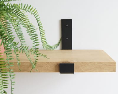 STERKSTAEL Odin Industriële Plankdrager Noir - Stalen Wandplank Steun - Voor plank van 20 cm - Kleur Zwart - Inclusief Bevestigingsmateriaal - Poedercoating - Wandsteun - 1 stuk