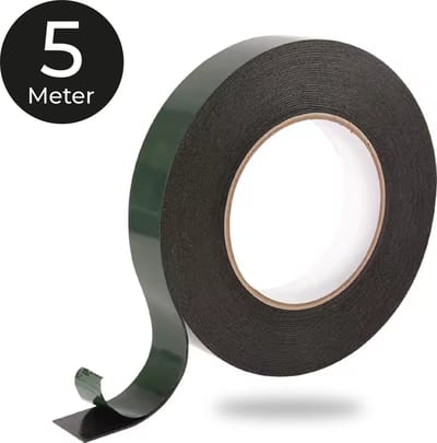 24ME® - 5 Meter Foam Montage Tape - Zwart - Ultra Sterk - Schok-werend - Ook voor Hobby