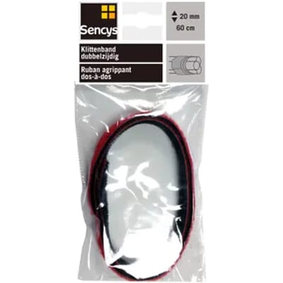 Sencys Klittenband - Zwart - 60mm X 20mm - 2 Stuks