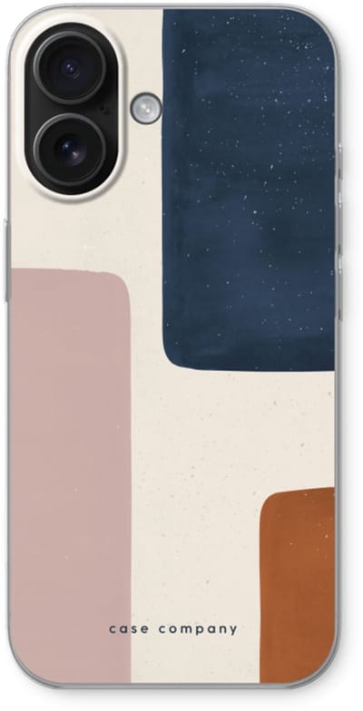 Case Company® - Hoesje geschikt voor iPhone 16 hoesje - Geo #5 - Soft Cover Telefoonhoesje - Bescherming aan alle Kanten en Schermrand