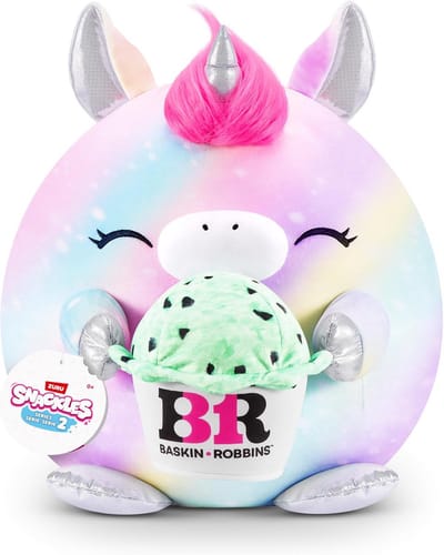 Pluche Knuffel - Zacht Speelgoed - Knuffelen en Spelen - Met bijpassende snack - 40 cm - Unicorn Kleuren