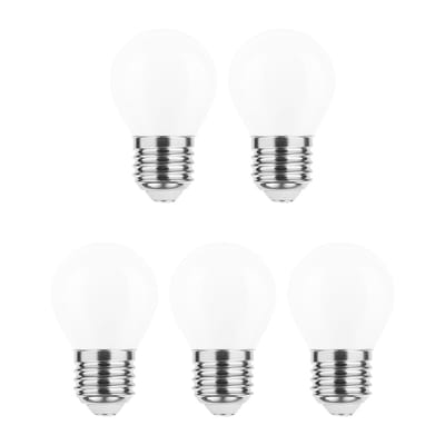 Modee E27 LED Lamp 7W - 680lm - 4000K - Neutraal Wit - LED Filament Melkglas Globe Mini P45 - Vervangt 50W Halogeen Gloeilamp - 5 stuks